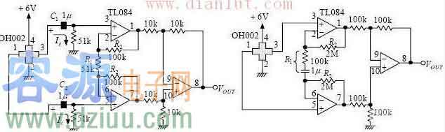 ��TL071��TL084�OӋ�Ļ����������Ŵ��·